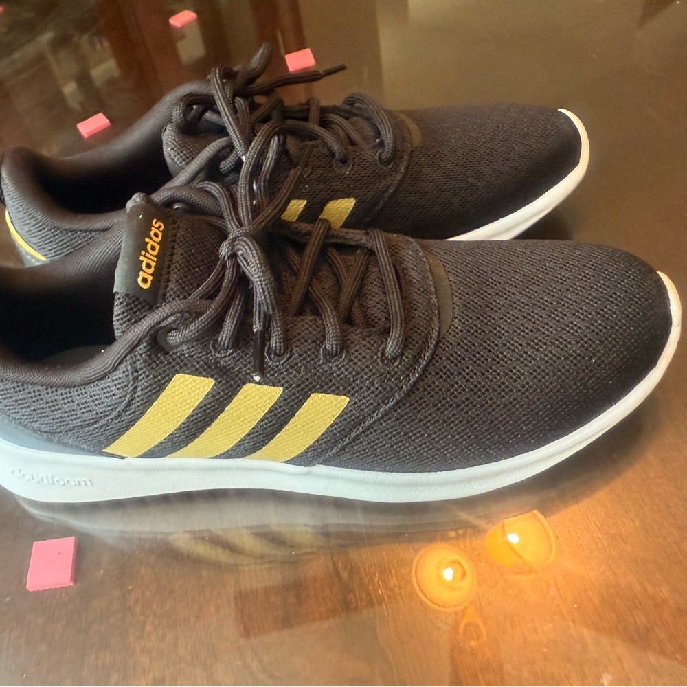 adidas Women's Black and Yellow Athletic Shoes